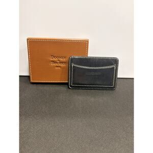 Dooney & Bourke black leather card holder and its branded gift box - gently used